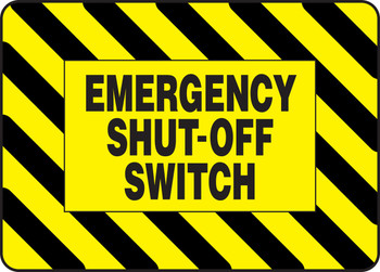 Safety Sign: Emergency Shut-Off Switch 7" x 10" Plastic 1/Each - MELC501VP