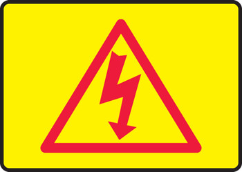 High Voltage and Hazard Sign 7" x 10" Aluminum 1/Each - MELC504VA