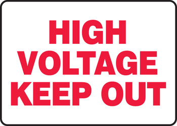Electrical Sign: High Voltage - Keep Out 10" x 14" Aluminum 1/Each - MELC513VA
