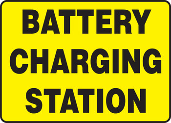 Safety Sign: Battery Charging Station 10" x 14" Adhesive Vinyl 1/Each - MELC525VS
