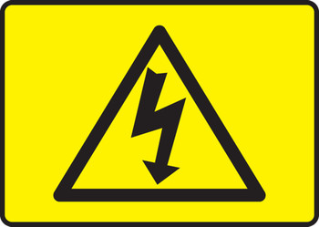 Safety Label: Electrical Hazard Shock Graphic 10" x 14" Adhesive Vinyl 1/Each - MELC537VS