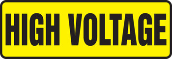 Electrical Sign: High Voltage Caution 4" x 12" Plastic 1/Each - MELC542VP