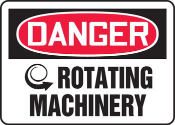 OSHA Danger Safety Sign - Rotating Machinery 10" x 14" Aluma-Lite 1/Each - MEQM074XL
