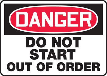 Safety Sign 10" x 14" Plastic 1/Each - MEQM114VP