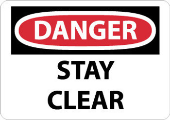 Danger: Stay Clear - 3X5 - PS Vinyl Pack of 5 - D105AP