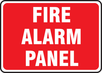 Safety Sign: Fire Alarm Panel 7" x 10" Plastic 1/Each - MEXG521VP