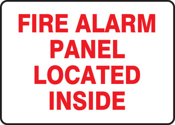 Safety Sign: Fire Alarm Panel Located Inside 10" x 14" Aluminum 1/Each - MEXG528VA