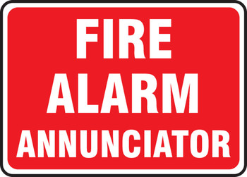 Safety Sign: Fire Alarm Annunciator 10" x 14" Adhesive Vinyl 1/Each - MEXG534VS
