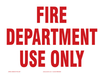 FDC Reflective Sign: Fire Department Use Only 7" x 10" Accu-Shield 1/Each - MEXG547XP