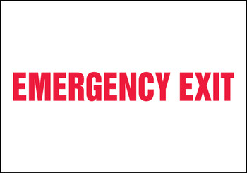 Safety Sign: Emergency Exit (Centered Text) 4" x 18" Dura-Fiberglass 1/Each - MEXT408XF