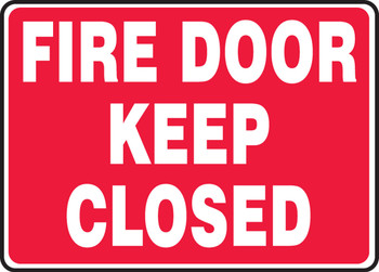 Safety Sign: Fire Door - Keep Closed 7" x 10" Adhesive Vinyl - MEXT507VS