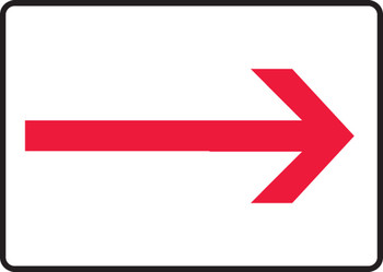 Safety Sign: Red Arrow (right) 10" x 14" Dura-Fiberglass 1/Each - MEXT583XF