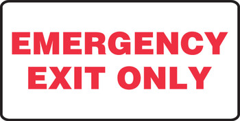 Safety Sign: Emergency Exit Only (7" x 14") 7" x 14" Accu-Shield 1/Each - MEXT927XP