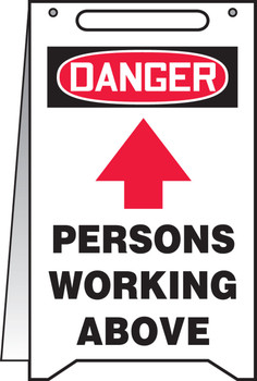 OSHA Danger Fold-Ups: Persons Working Above 20" X 12" - MF103