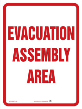 Safety Sign: Evacuation Assembly Area 24" x 18" Aluminum - MFEX504VA
