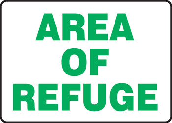 Safety Sign: Area Of Refuge 10" x 14" Aluma-Lite 1/Each - MFEX525XL