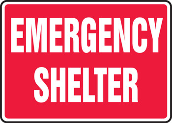 Safety Sign: Emergency Shelter 10" x 14" Accu-Shield 1/Each - MFEX527XP