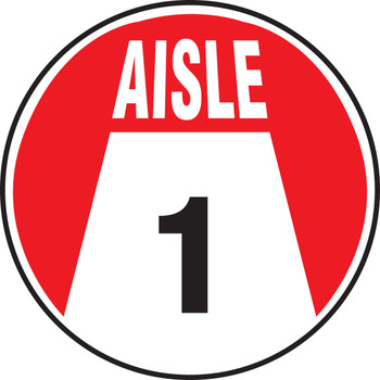Aisle Floor Marking Sign Number: 9 8" 1/Each - MFS0089