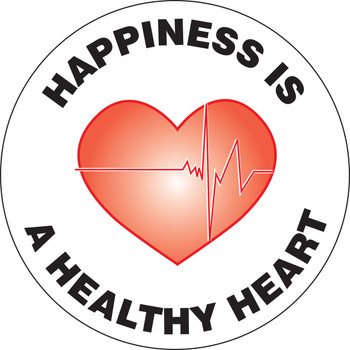 Slip-Gard Floor Signs: Happiness Is A Healthy Heart Slip-Gard 1/Each - MFS1902