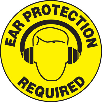 Slip-Gard Floor Sign: Ear Protection Required 17" Slip-Gard / - MFS202
