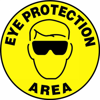 Slip-Gard Floor Sign: Eye Protection Area 17" Slip-Gard - MFS231