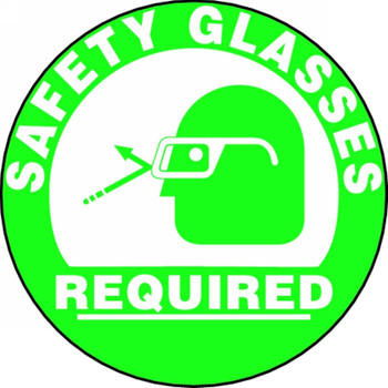 Slip-Gard Floor Sign: Safety Glasses Required 8" Slip-Gard - MFS2608