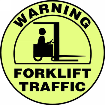 Slip-Gard Floor Sign: Warning - Forklift Traffic Slip-Gard - MFS715