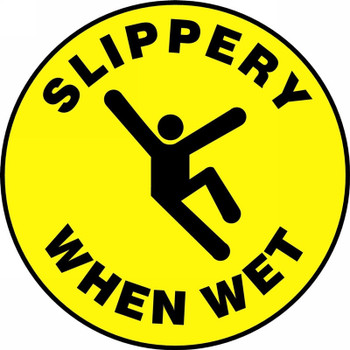 Slip-Gard Floor Sign: Slippery When Wet 17" Slip-Gard - MFS723