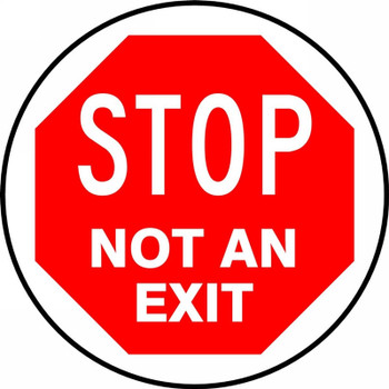 Slip-Gard Floor Sign: Stop - Not An Exit 17" Slip-Gard 1/Each - MFS739