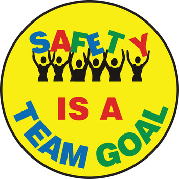 Slip-Gard Floor Sign: Safety Is A Team Goal 8" Slip-Gard - MFS802