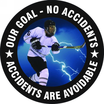 Slip-Gard Floor Sign: Our Goal - No Accidents - Accidents Are Avoidable 8" Slip-Gard 1/Each - MFS808