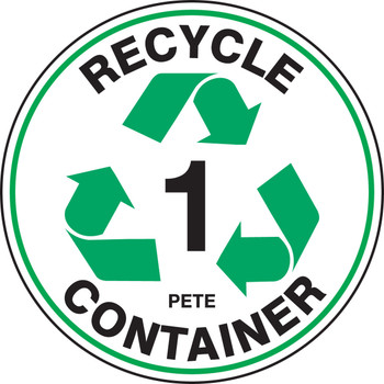 RECYCLE FLOOR MARKING SIGNS Recycle Material: 2 HDPE 17" 1/Each - MFS914