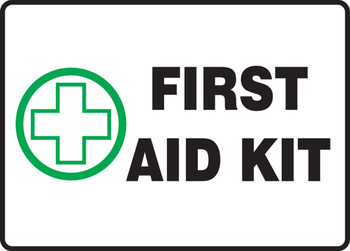 Safety Sign: First Aid Kit 7" x 10" Aluma-Lite 1/Each - MFSD441XL