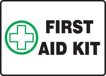 Safety Sign: First Aid Kit 10" x 14" Plastic - MFSD446VP