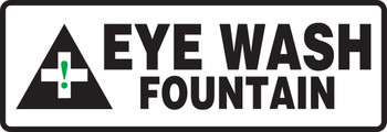 Safety Sign: Eye Wash Fountain 4" x 12" Plastic 1/Each - MFSD521VP