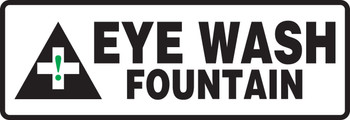 Safety Sign: Eye Wash Fountain 4" x 12" Dura-Plastic 1/Each - MFSD521XT