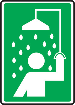 Safety Sign: Shower Pictogram 10" x 7" Aluminum 1/Each - MFSD574VA