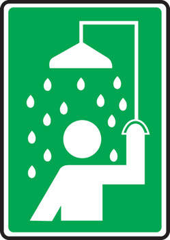 Safety Sign: Shower Pictogram 10" x 7" Plastic 1/Each - MFSD574VP