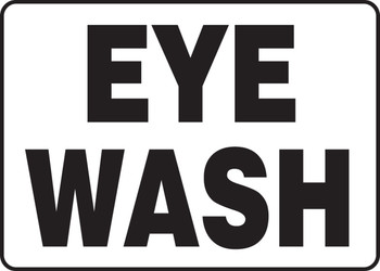 Safety Sign: Eye Wash 10" x 14" Aluminum 1/Each - MFSD587VA