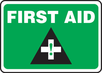 Safety Sign: First Aid 10" x 14" Dura-Fiberglass 1/Each - MFSD957XF