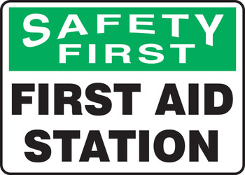 First Aid Sign 10" x 14" Aluminum 1/Each - MFSD972VA
