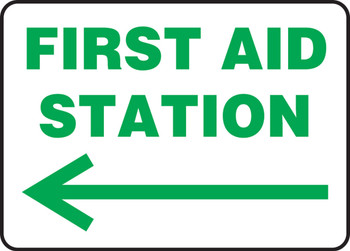 Safety Sign: First Aid Station 10" x 14" Accu-Shield 1/Each - MFSD979XP