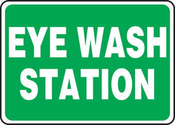 Safety Sign: Eye Wash Station English 10" x 14" Dura-Fiberglass 1/Each - MFSD988XF