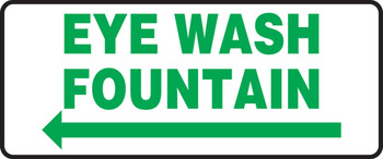 Safety Sign: Eye Wash Fountain 7" x 17" Plastic 1/Each - MFSD990VP