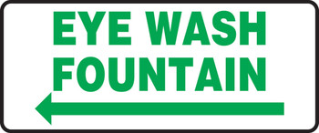 Safety Sign: Eye Wash Fountain 7" x 17" Adhesive Vinyl 1/Each - MFSD990VS
