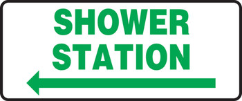 Safety Sign: Shower Station 7" x 17" Aluminum 1/Each - MFSD991VA