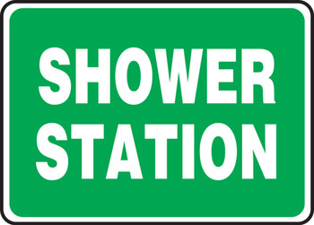 Safety Sign: Shower Station 10" x 14" Accu-Shield 1/Each - MFSD993XP