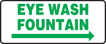 Safety Sign: Eye Wash Fountain 7" x 17" Aluminum 1/Each - MFSD994VA