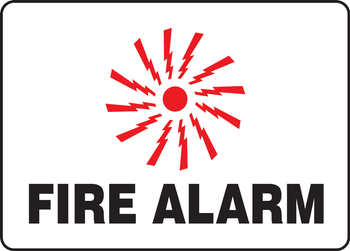 Safety Sign: Fire Alarm (Graphic) 7" x 10" Aluminum 1/Each - MFXG407VA