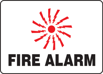 Safety Sign: Fire Alarm (Graphic) 10" x 14" Aluma-Lite 1/Each - MFXG409XL